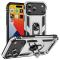  iPhone 17 Pro Skal Shockproof Hybrid Ring Silver - Teknikhallen.se