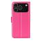  iPhone 17 Pro Max Fodral Litchi Läder Rosa - Teknikhallen.se