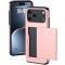  iPhone 17 Pro Max Skal Hybrid Med Kortfack Roséguld - Teknikhallen.se