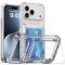  iPhone 17 Pro Max Skal Kickstand Med Kortfack Transparent - Teknikhallen.se