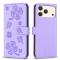  iPhone 17 Pro Max Fodral Med Blommigt Tryck Lila - Teknikhallen.se
