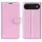  iPhone 17 Air Fodral Litchi Läder Ljus Rosa - Teknikhallen.se