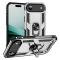  iPhone 17 Air Skal Shockproof Hybrid Ring Silver - Teknikhallen.se
