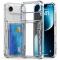  iPhone 17 Air Skal Kickstand Med Kortfack Transparent - Teknikhallen.se