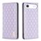 BINFEN BINFEN iPhone 17 Air Fodral Diamond Flip Läder Lila - Teknikhallen.se