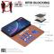 BINFEN BINFEN iPhone 17 Air Fodral RFID Splicing Color Brun - Teknikhallen.se