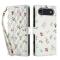  iPhone 17 Air Fodral Rhombus Läder Blommor Vit - Teknikhallen.se