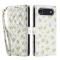  iPhone 17 Air Fodral Rhombus Läder Blommor Vit - Teknikhallen.se