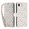  iPhone 16e Fodral Rhombus Läder Blommor Vit - Teknikhallen.se
