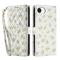  iPhone 16e Fodral Rhombus Läder Blommor Vit - Teknikhallen.se