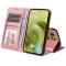  Motorola Moto G86 Power / G86 5G Fodral Läder Roséguld - Teknikhallen.se