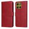  Motorola Moto G86 Power / G86 5G Fodral Läder Röd - Teknikhallen.se