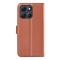  Motorola Moto G86 5G Fodral Litchi Läder Brun - Teknikhallen.se