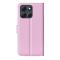  Motorola Moto G86 5G Fodral Litchi Läder Ljus Rosa - Teknikhallen.se