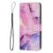  Motorola Moto G86 Power / G86 5G Fodral Läder Marmor Lila - Teknikhallen.se