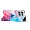  Motorola Moto G86 Power/G86 5G Fodral Läder Marmor Rosa/Lila - Teknikhallen.se