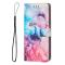  Motorola Moto G86 Power/G86 5G Fodral Läder Marmor Rosa/Lila - Teknikhallen.se