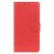 Xiaomi Redmi 15C Fodral Litchi Läder Röd - Teknikhallen.se
