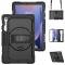  Galaxy Tab S10 FE Plus Skal 360 Shockproof Hybrid Kickstand Svart - Teknikhallen.se