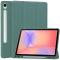  Samsung Galaxy Tab S10 Lite Fodral Tri-Fold Pennhållare Grön - Teknikhallen.se