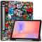  Samsung Galaxy Tab S10 Lite Fodral Tri-Fold Graffiti - Teknikhallen.se