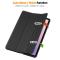  Samsung Galaxy Tab S11 Fodral Tri-Fold Läder Svart - Teknikhallen.se
