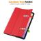  Samsung Galaxy Tab S11 Fodral Tri-Fold Läder Röd - Teknikhallen.se