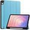  Samsung Galaxy Tab S11 Fodral Tri-Fold Läder Blå - Teknikhallen.se