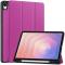 Samsung Galaxy Tab S11 Fodral Tri-Fold Läder Lila - Teknikhallen.se