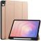  Samsung Galaxy Tab S11 Fodral Tri-Fold Läder Roséguld - Teknikhallen.se
