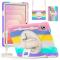  Samsung Galaxy Tab S11 Skal Shockproof Hybrid Kickstand Rainbow - Teknikhallen.se