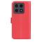  Xiaomi 15T Fodral Litchi Läder Röd - Teknikhallen.se