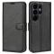  Samsung Galaxy S26 Ultra Fodral Litchi Läder Svart - Teknikhallen.se