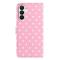  Samsung Galaxy S26 Plus Fodral Polka Dot Läder Rosa/Vit - Teknikhallen.se