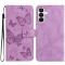  Samsung Galaxy S26 Fodral Fjäril Tryck Lila - Teknikhallen.se