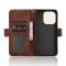  OnePlus 15 Fodral Med Avtagbart Kortfodral Läder Brun - Teknikhallen.se