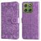  Motorola Edge 70 Fodral Mandala Läder Lila - Teknikhallen.se