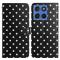  Motorola Edge 70 Fodral Polka Dot Läder Svart / Vit - Teknikhallen.se