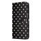  Motorola Edge 70 Fodral Polka Dot Läder Svart / Vit - Teknikhallen.se