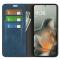  Motorola Edge 70 Fodral Flip Skin Touch Läder Blå - Teknikhallen.se
