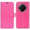  Honor Magic7 Lite Fodral Litchi Läder Rosa - Teknikhallen.se