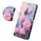  Motorola Moto G06 / G06 Power Fodral Med Tryck Rosa Blommor - Teknikhallen.se