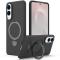  Samsung Galaxy S25 Edge Skal MagSafe Kickstand Hybrid Svart - Teknikhallen.se