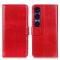  Sony Xperia 1 VII Fodral Crazy Horse Läder Röd - Teknikhallen.se