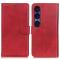  Sony Xperia 1 VII Fodral Läder Röd - Teknikhallen.se