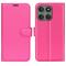  Motorola Edge 60 Pro Fodral Litchi Läder Rosa - Teknikhallen.se