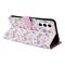  Samsung Galaxy S26 Plus Fodral RFID Läder Fjärilar/Blommor - Teknikhallen.se