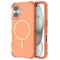  iPhone 16 Skal MagSafe Shockproof Hybrid Orange - Teknikhallen.se