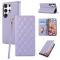  Samsung Galaxy S26 Ultra Fodral RFID Rhombus Läder Lila - Teknikhallen.se