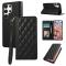  Samsung Galaxy S26 Ultra Fodral RFID Rhombus Läder Svart - Teknikhallen.se